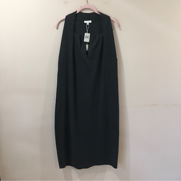 Max Studio Womens XL Knit Midi Dress Tank Sleeveless Charcoal Classy New - Picture 4 of 7